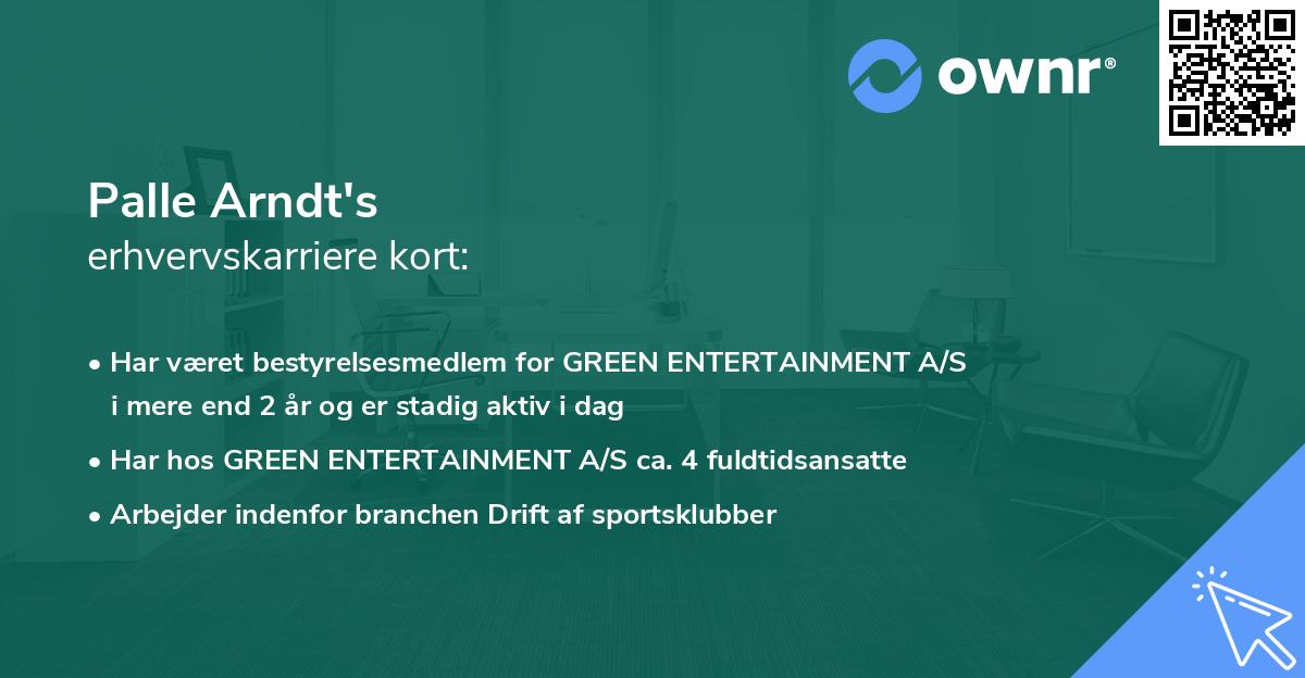 Palle Arndt's erhvervskarriere kort