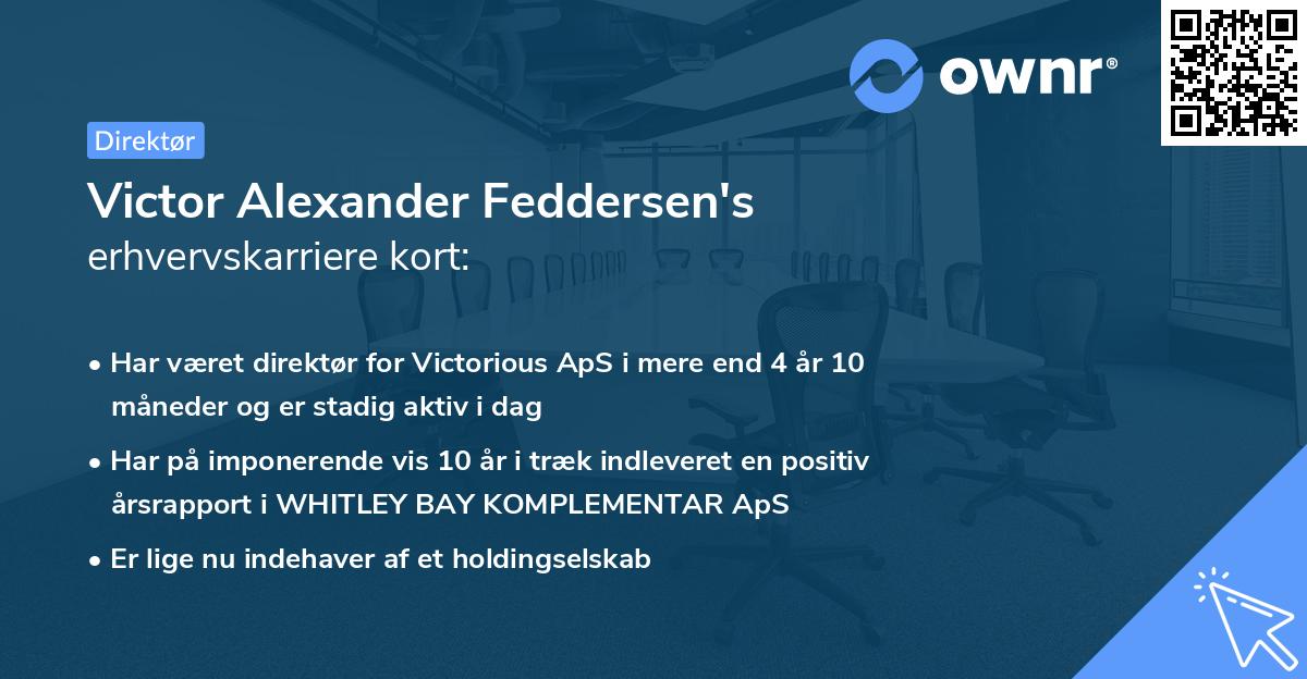 Victor Alexander Feddersen's erhvervskarriere kort