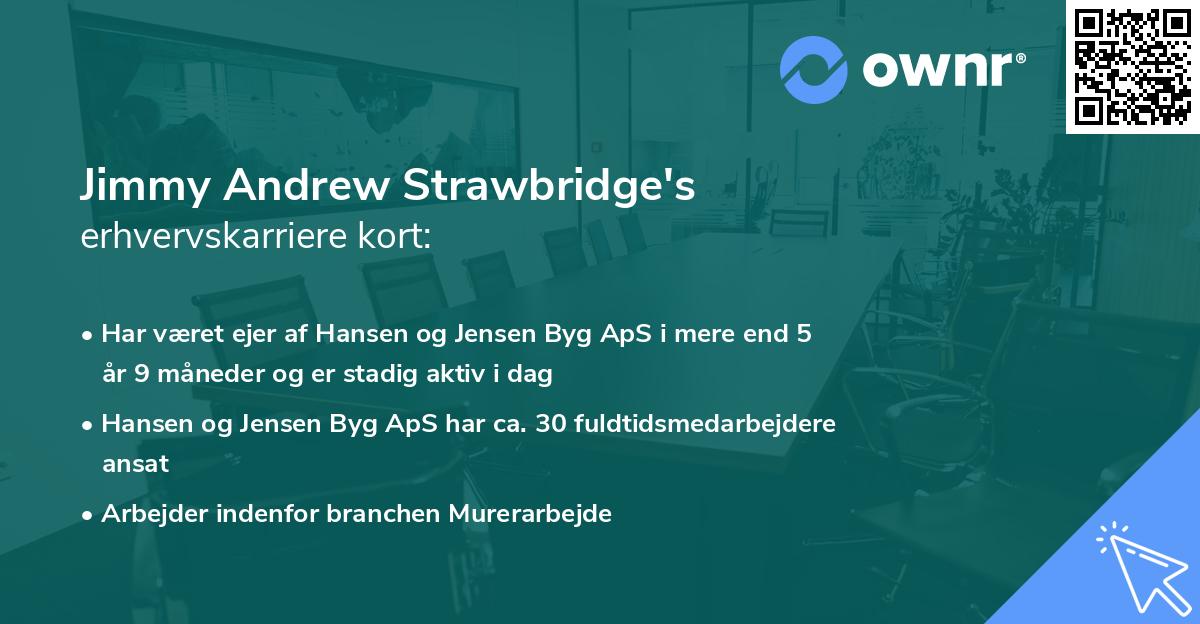 Jimmy Andrew Strawbridge's erhvervskarriere kort