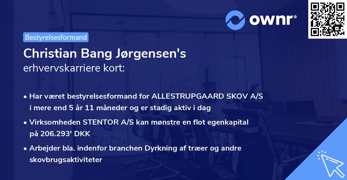 Christian Bang Jørgensen's erhvervskarriere kort