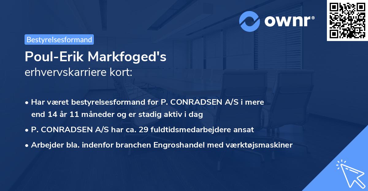 Poul-Erik Markfoged's erhvervskarriere kort
