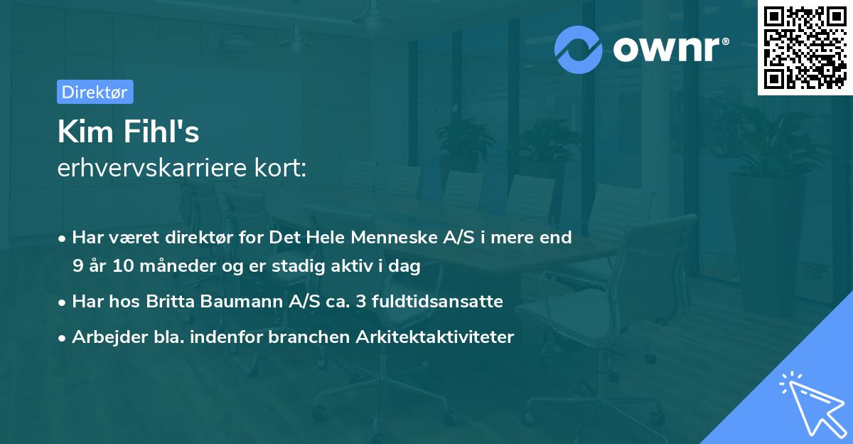 Kim Fihl's erhvervskarriere kort