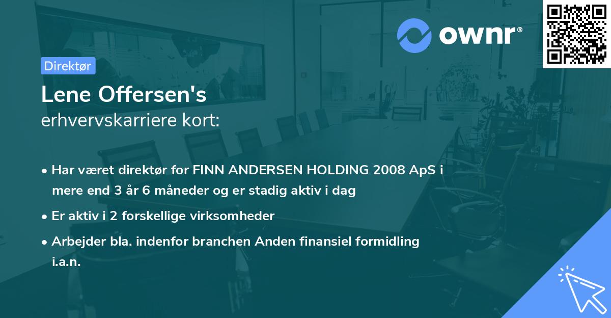 Lene Offersen's erhvervskarriere kort