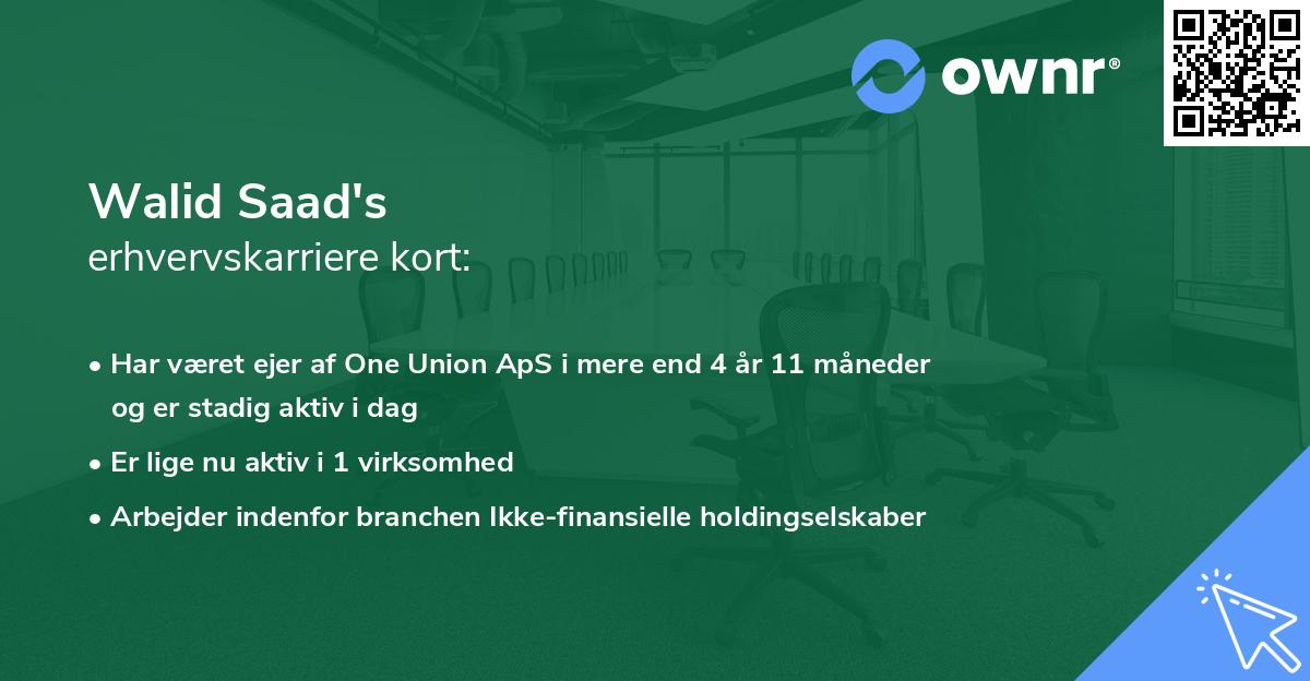 Walid Saad's erhvervskarriere kort