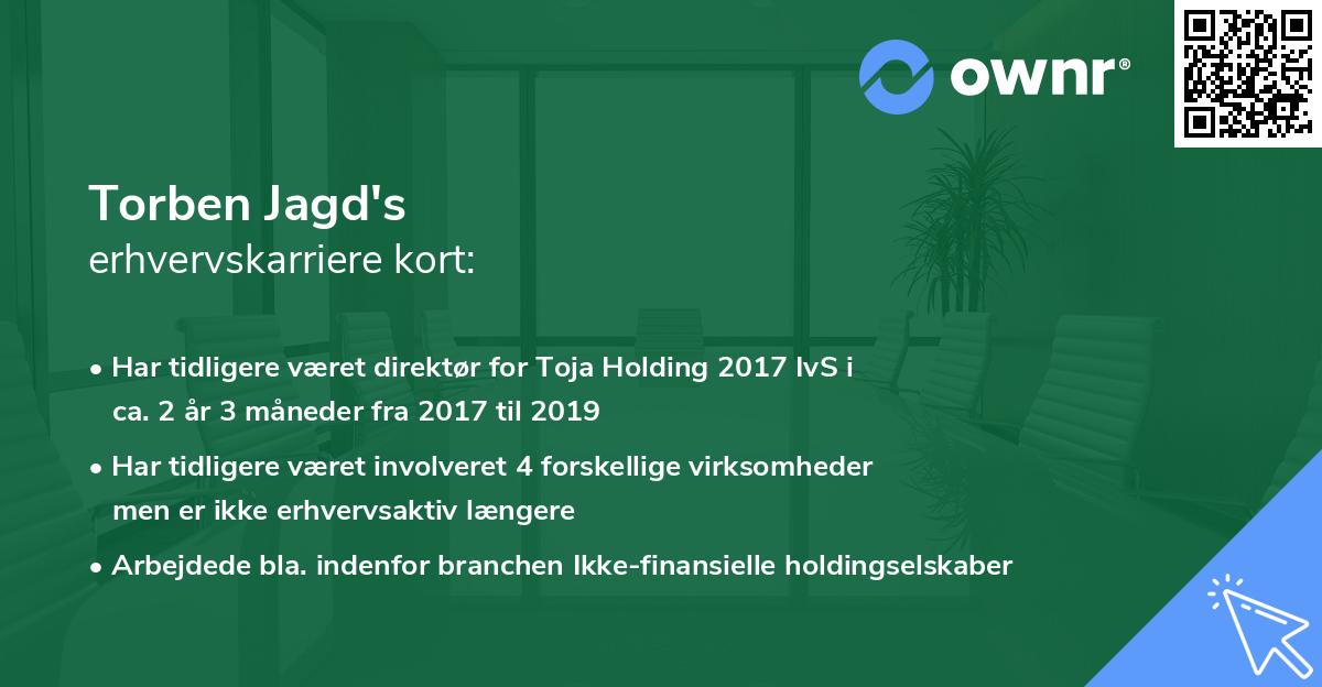 Torben Jagd's erhvervskarriere kort