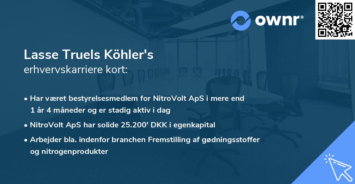 Lasse Truels Köhler's erhvervskarriere kort