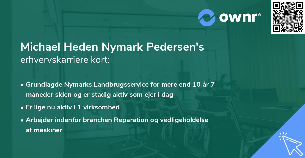 Michael Heden Nymark Pedersen's erhvervskarriere kort