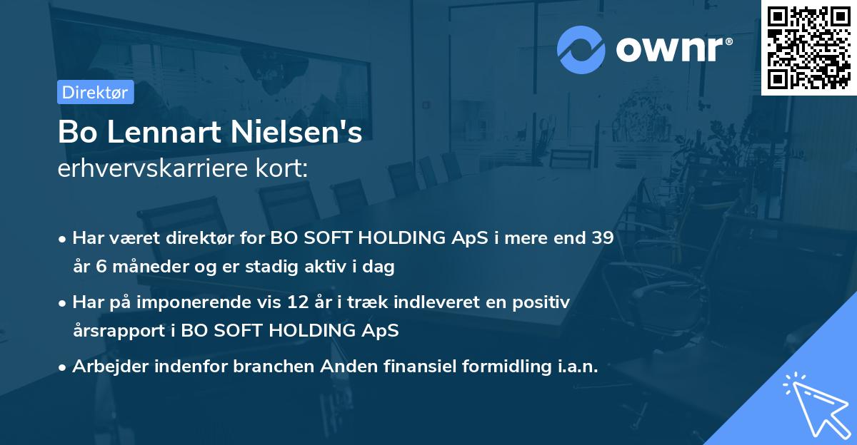 Bo Lennart Nielsen's erhvervskarriere kort