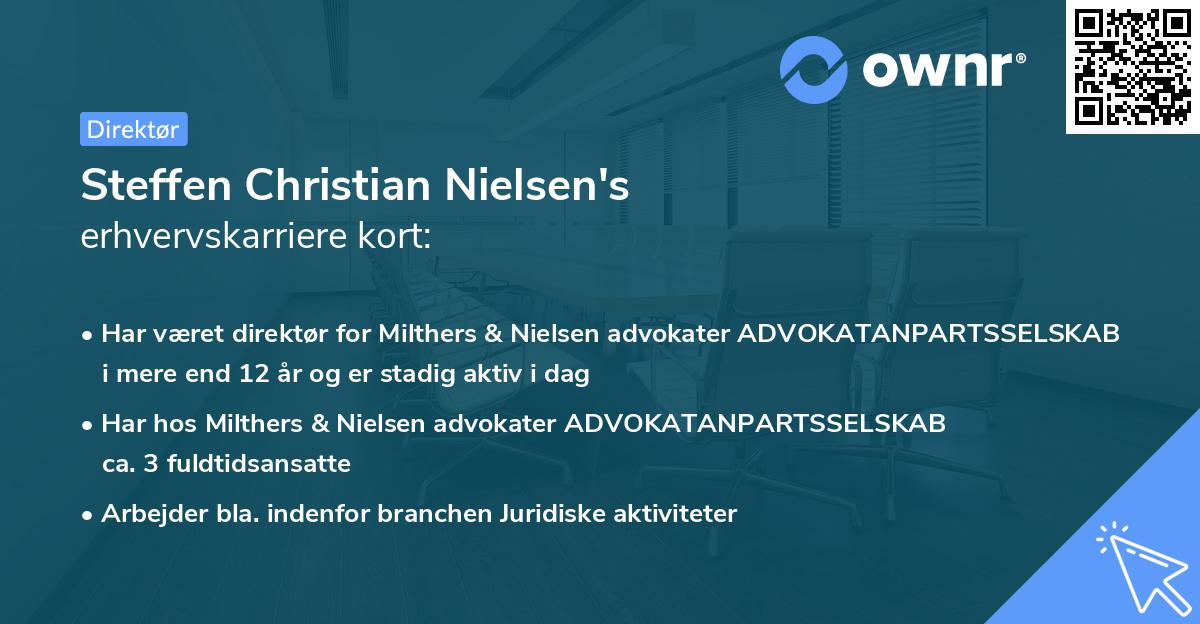 Steffen Christian Nielsen's erhvervskarriere kort