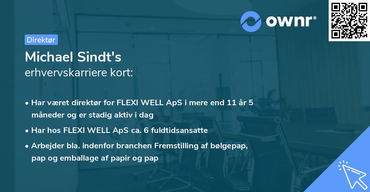 Michael Sindt's erhvervskarriere kort