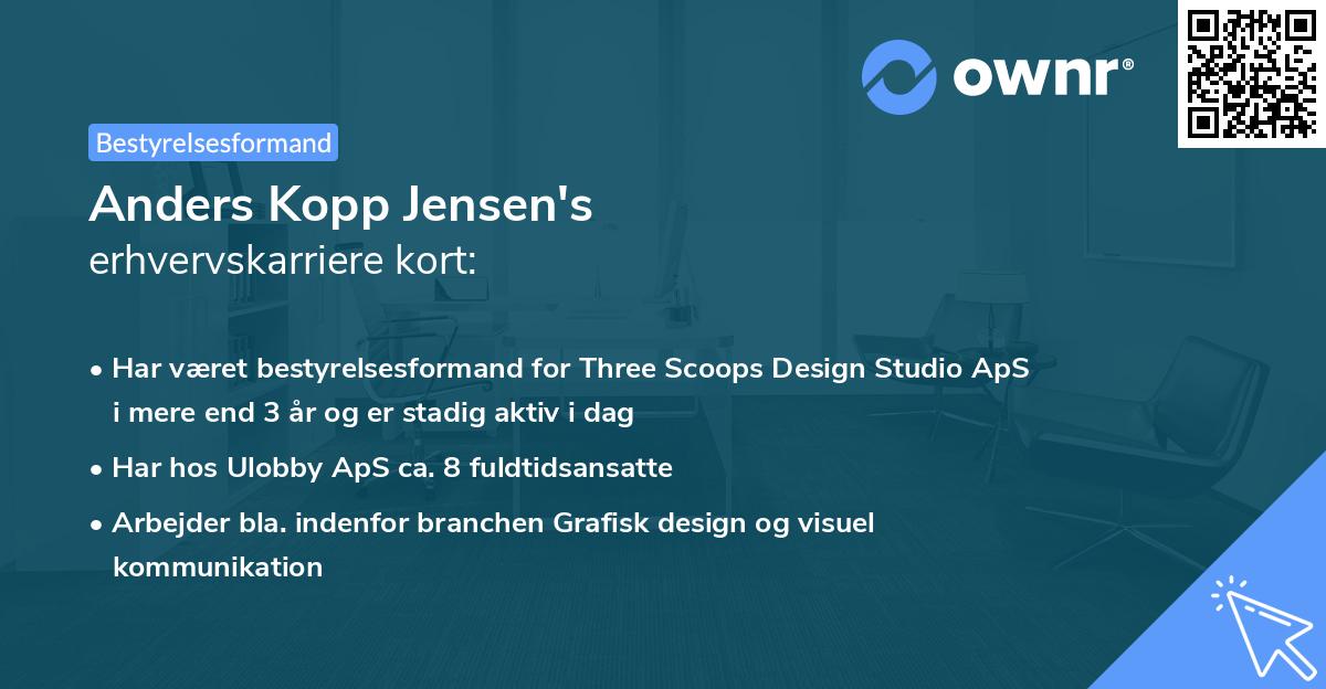 Anders Kopp Jensen's erhvervskarriere kort