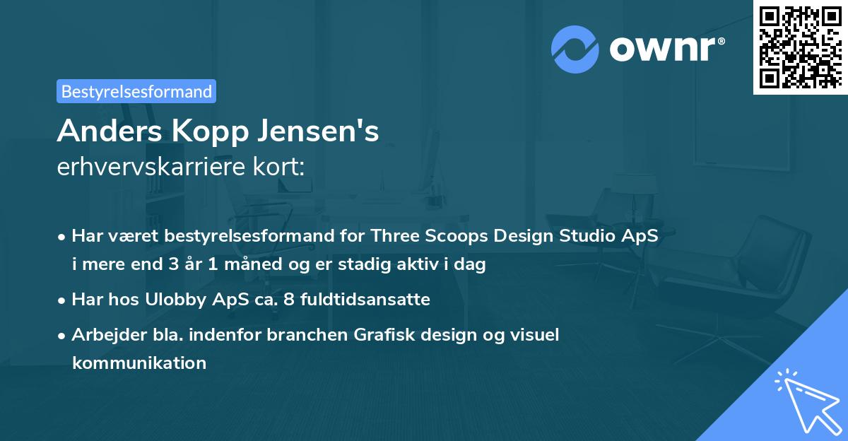 Anders Kopp Jensen's erhvervskarriere kort