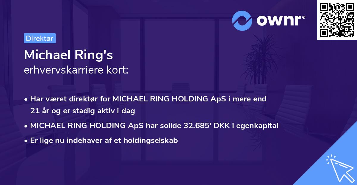 Michael Ring's erhvervskarriere kort