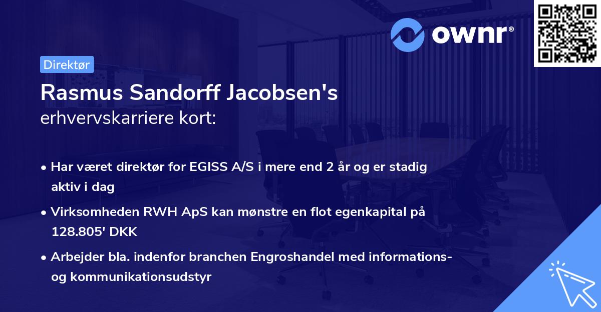 Rasmus Sandorff Jacobsen's erhvervskarriere kort