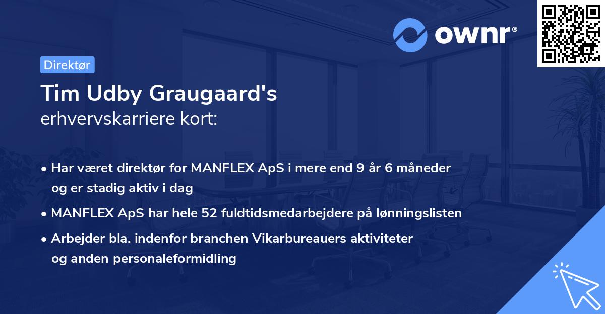 Tim Udby Graugaard's erhvervskarriere kort