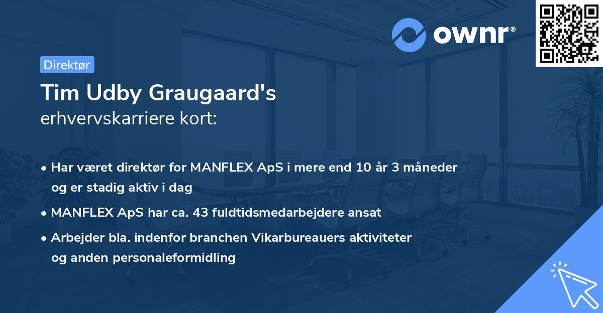 Tim Udby Graugaard's erhvervskarriere kort