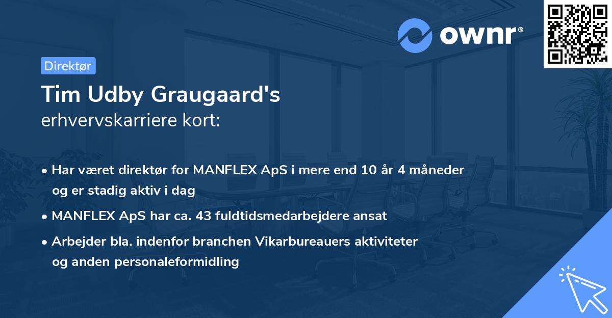 Tim Udby Graugaard's erhvervskarriere kort