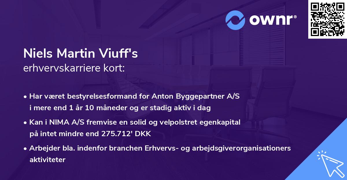 Niels Martin Viuff's erhvervskarriere kort