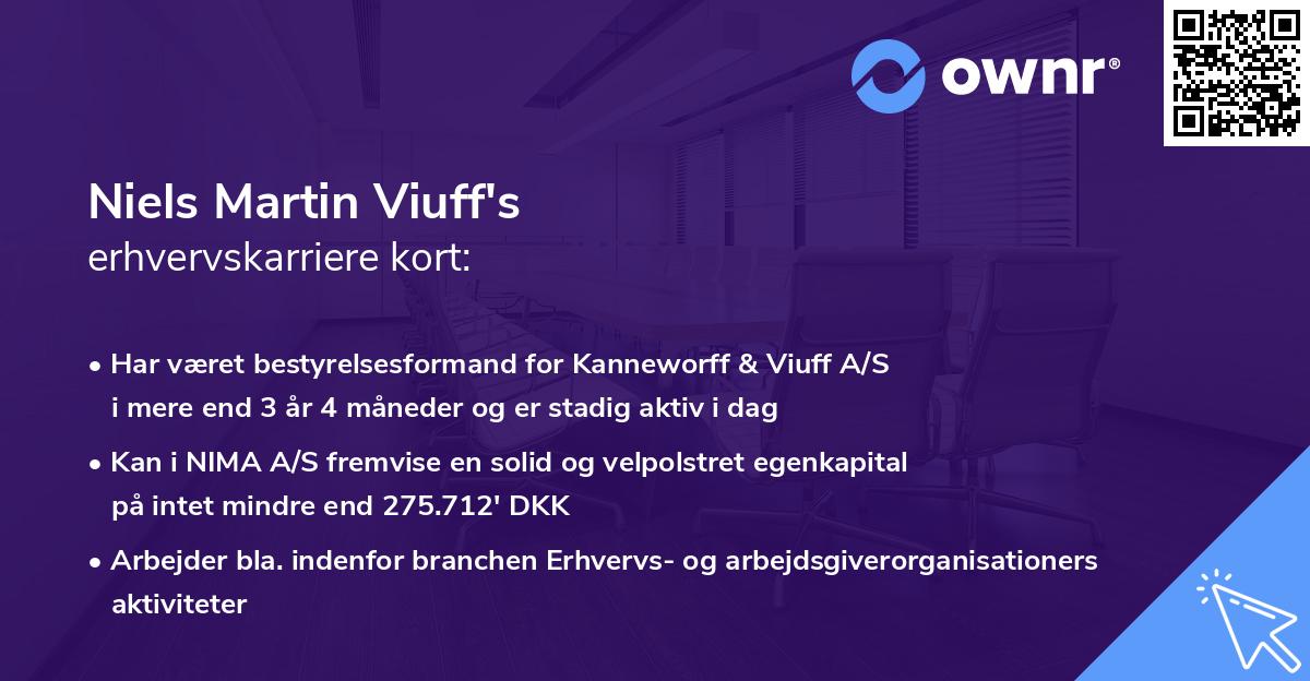 Niels Martin Viuff's erhvervskarriere kort