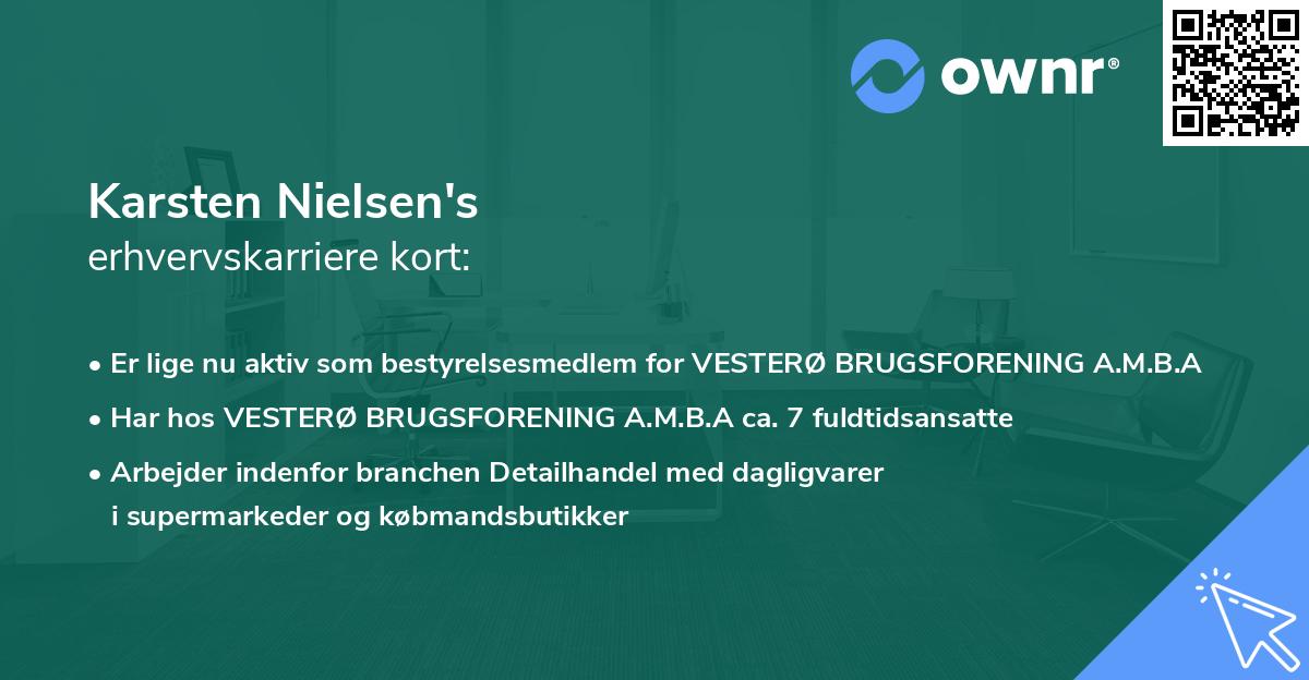 Karsten Nielsen's erhvervskarriere kort