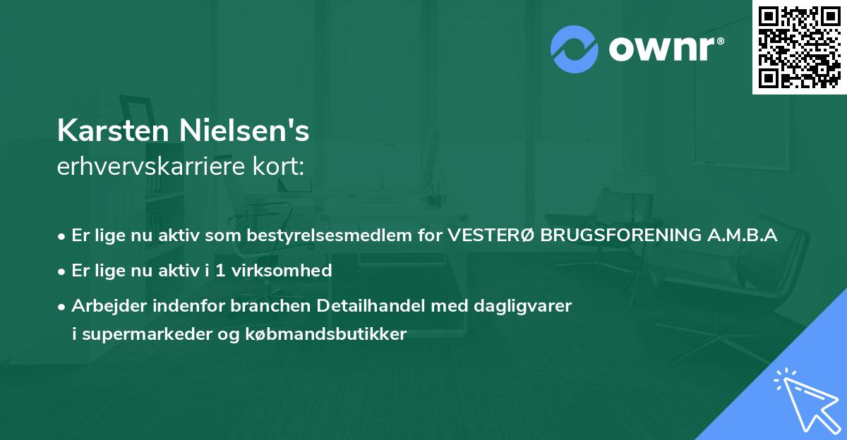 Karsten Nielsen's erhvervskarriere kort