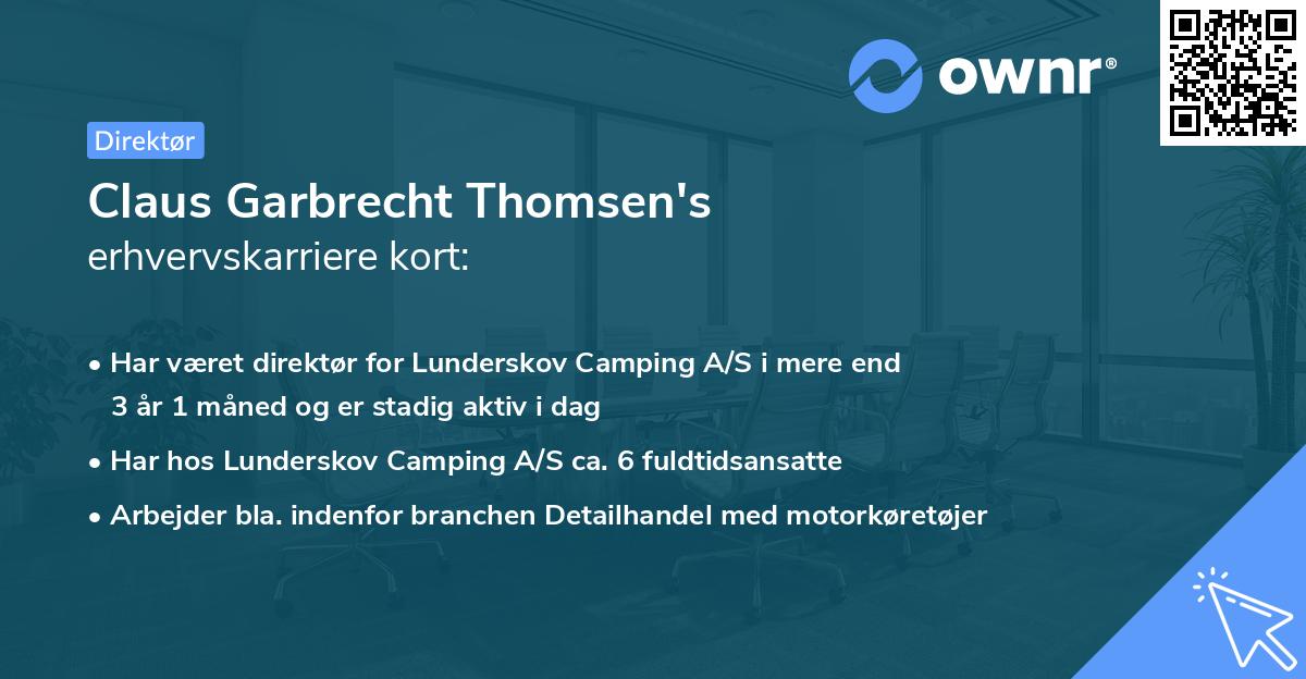 Claus Garbrecht Thomsen's erhvervskarriere kort