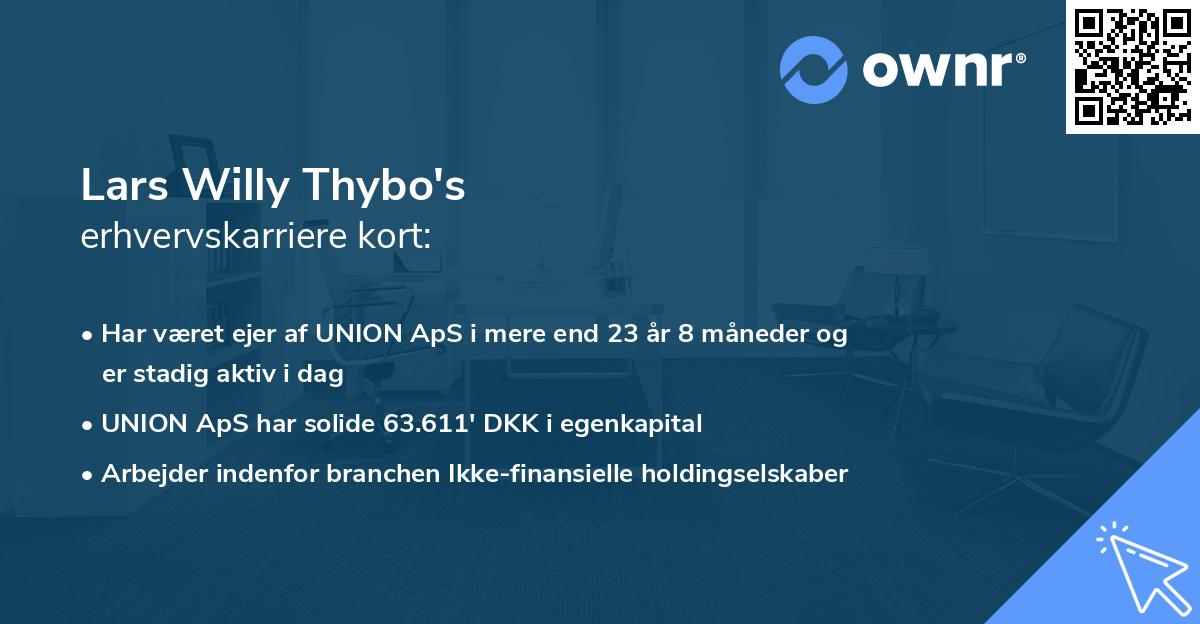 Lars Willy Thybo's erhvervskarriere kort