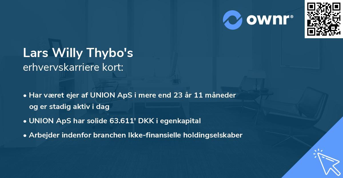 Lars Willy Thybo's erhvervskarriere kort