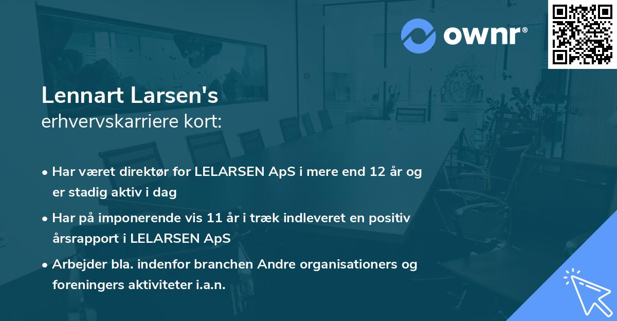 Lennart Larsen's erhvervskarriere kort