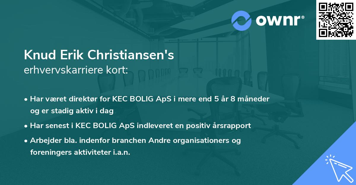 Knud Erik Christiansen's erhvervskarriere kort
