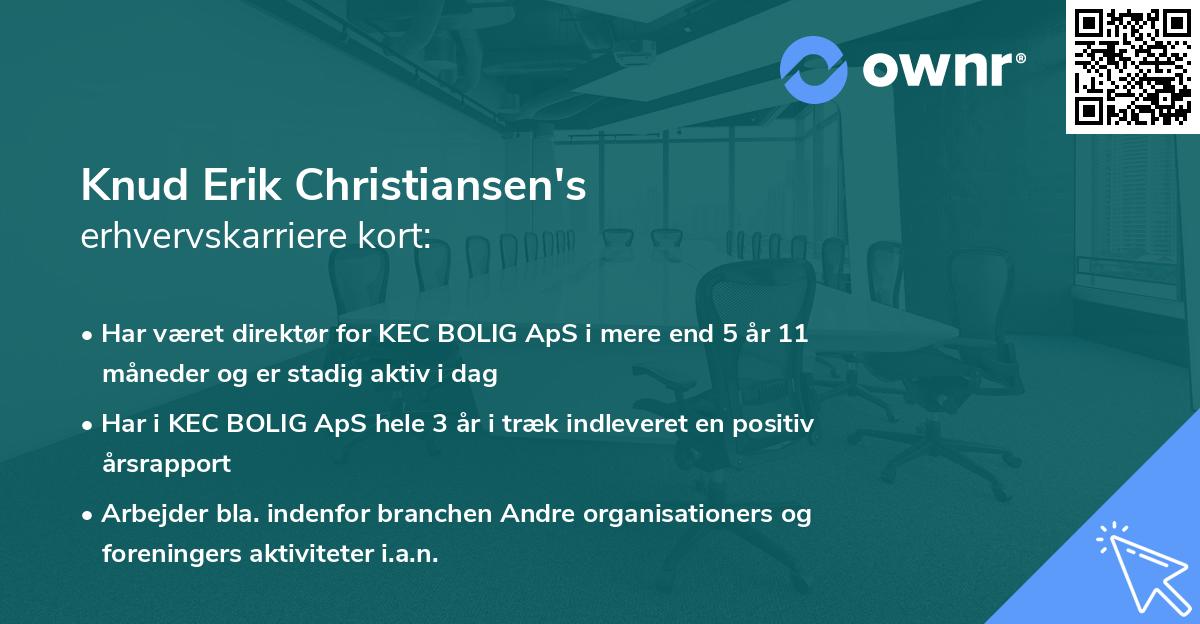 Knud Erik Christiansen's erhvervskarriere kort