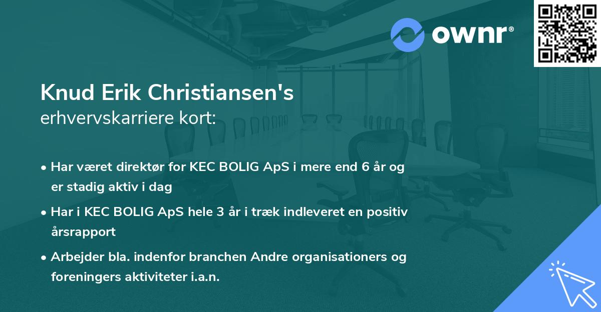 Knud Erik Christiansen's erhvervskarriere kort