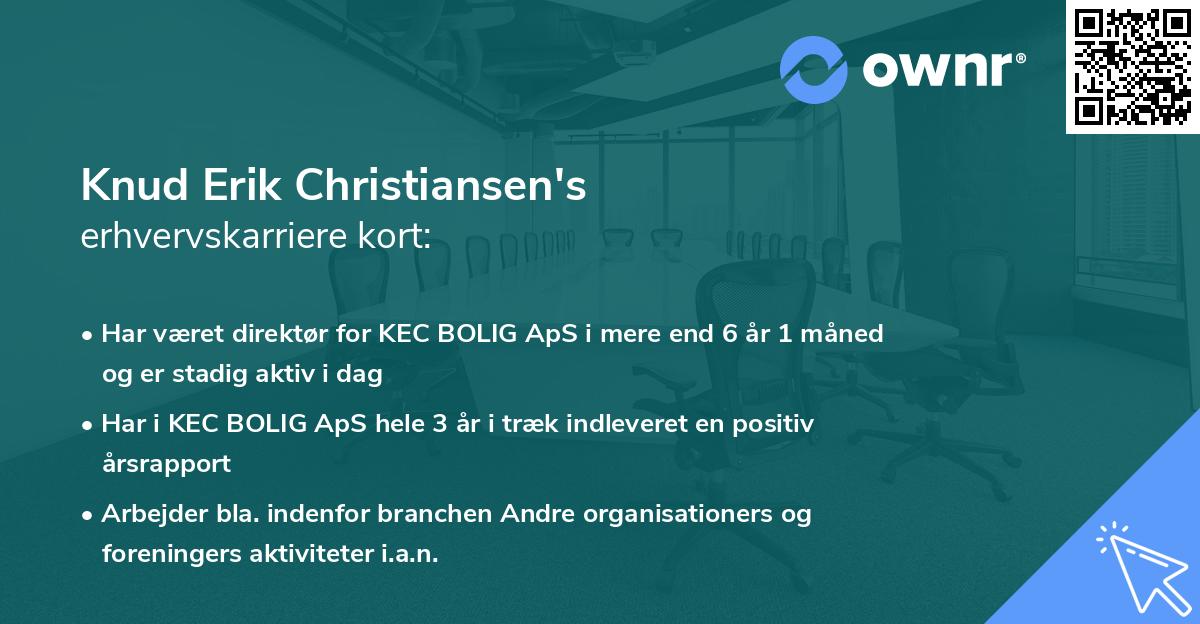 Knud Erik Christiansen's erhvervskarriere kort
