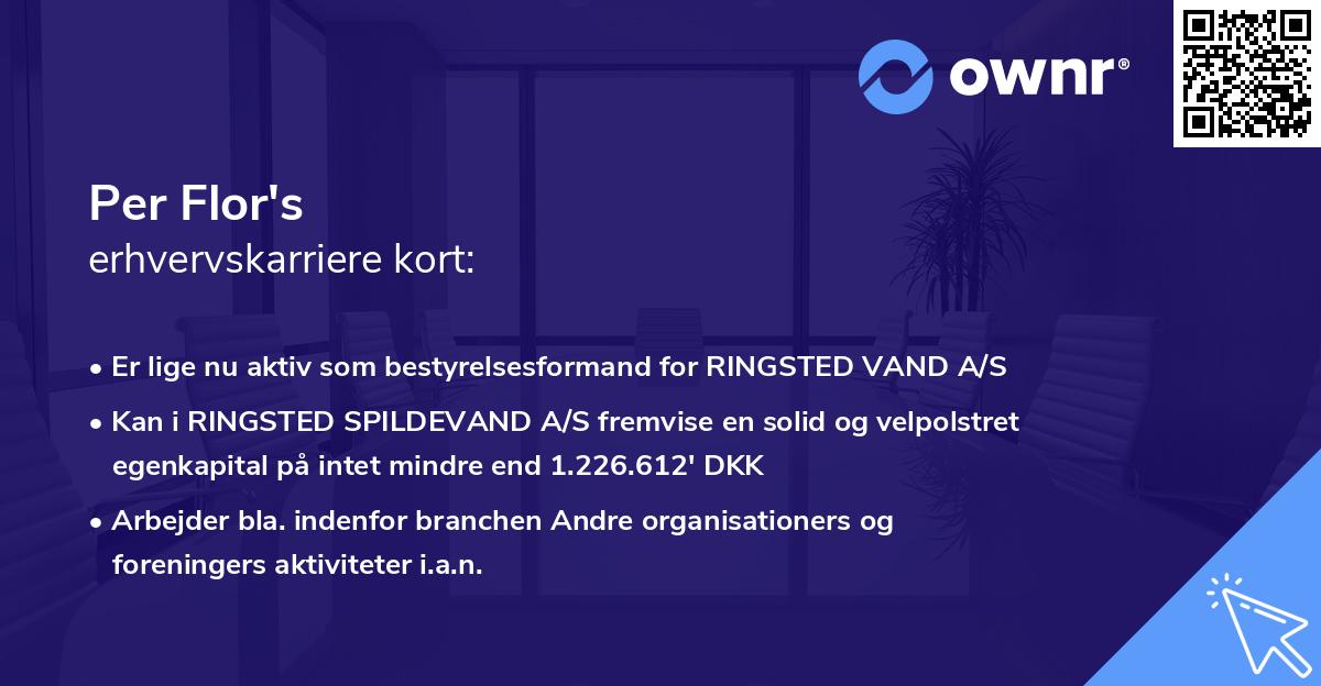 Per Flor's erhvervskarriere kort