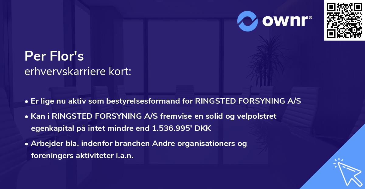 Per Flor's erhvervskarriere kort