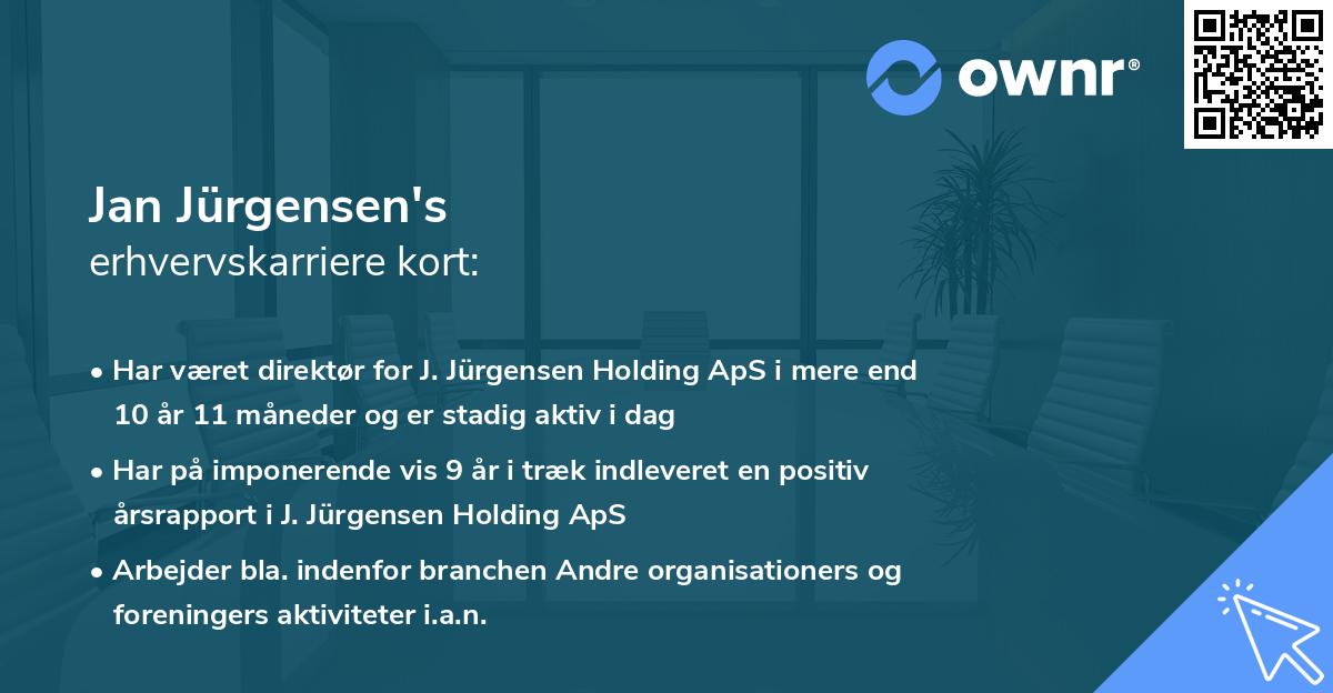 Jan Jürgensen's erhvervskarriere kort