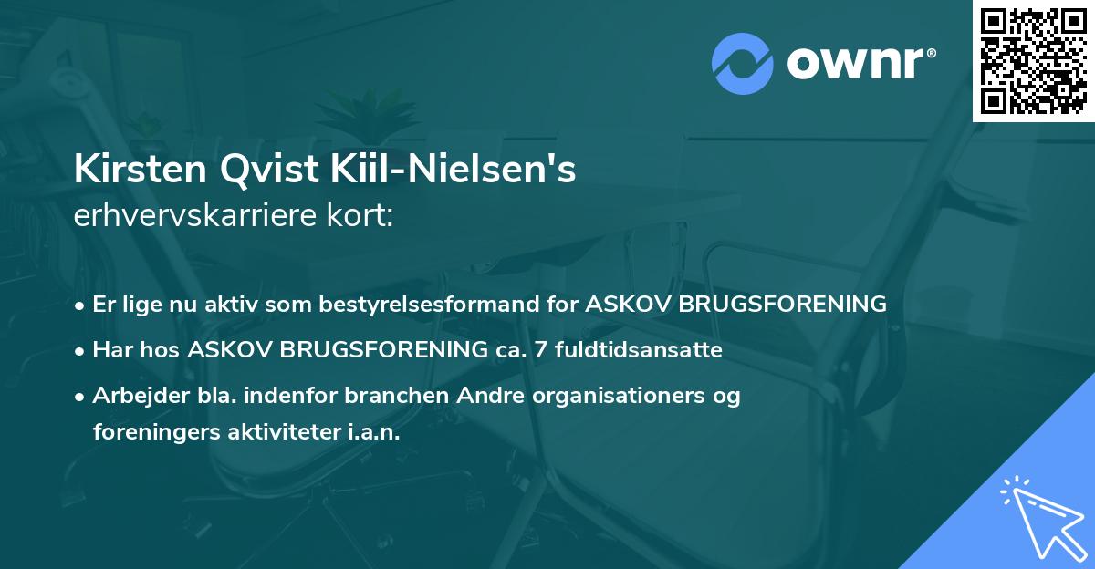 Kirsten Qvist Kiil-Nielsen's erhvervskarriere kort
