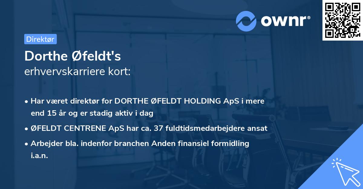 Dorthe Øfeldt's erhvervskarriere kort