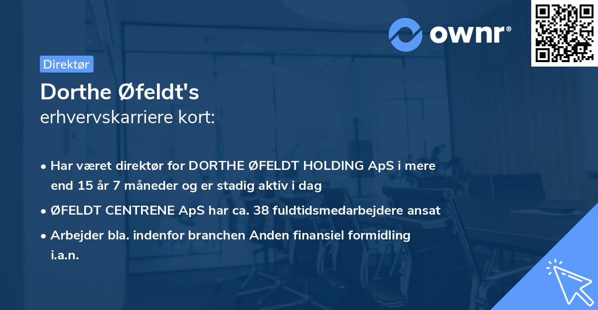 Dorthe Øfeldt's erhvervskarriere kort