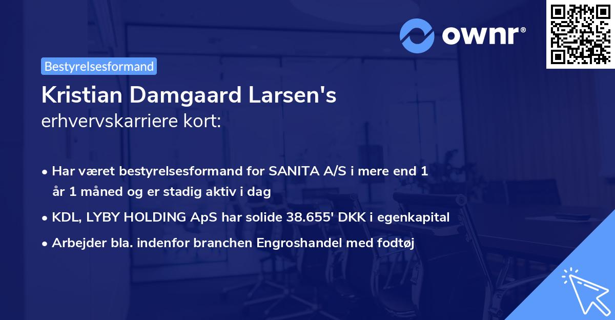 Kristian Damgaard Larsen's erhvervskarriere kort