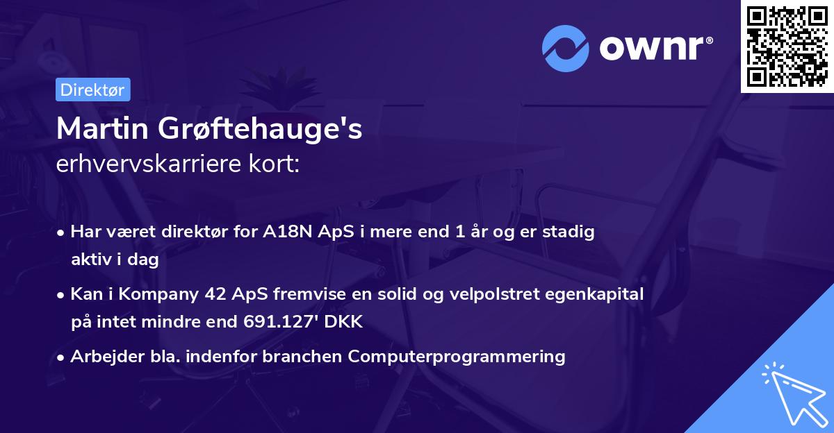 Martin Grøftehauge's erhvervskarriere kort