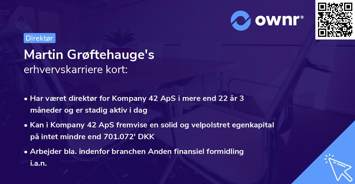 Martin Grøftehauge's erhvervskarriere kort