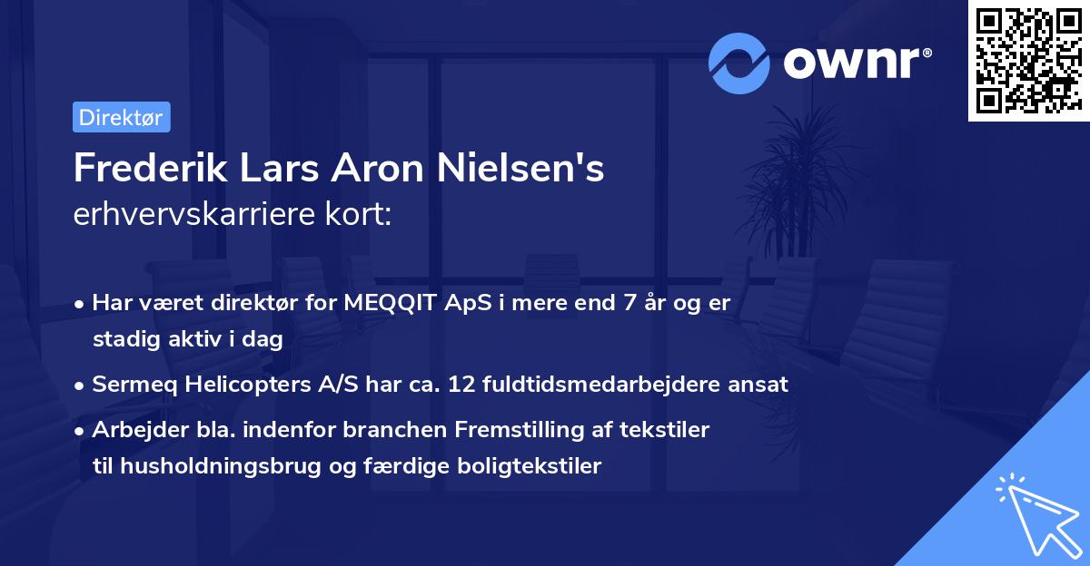 Frederik Lars Aron Nielsen's erhvervskarriere kort