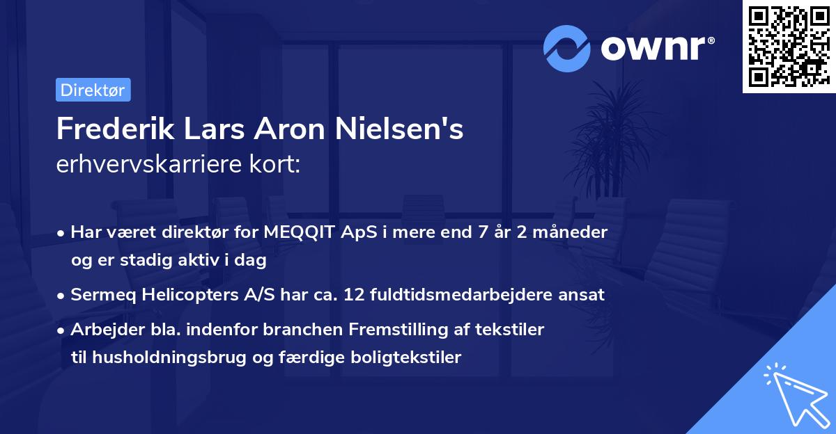 Frederik Lars Aron Nielsen's erhvervskarriere kort