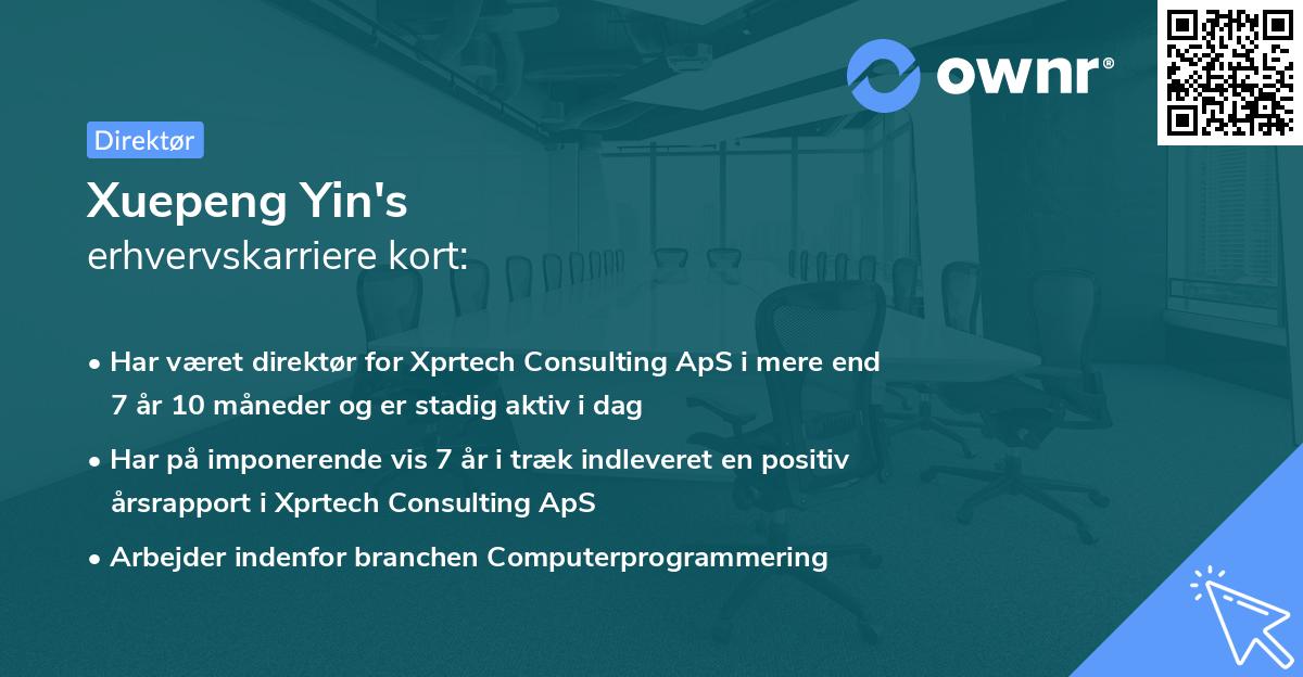 Xuepeng Yin's erhvervskarriere kort