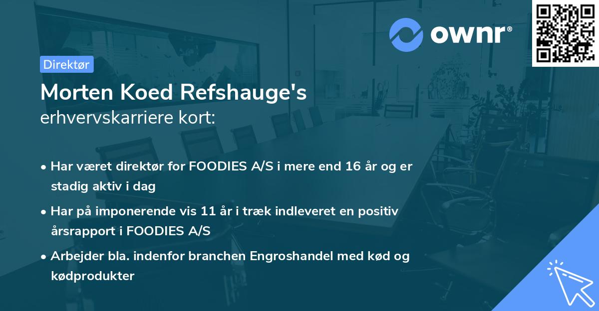 Morten Koed Refshauge's erhvervskarriere kort