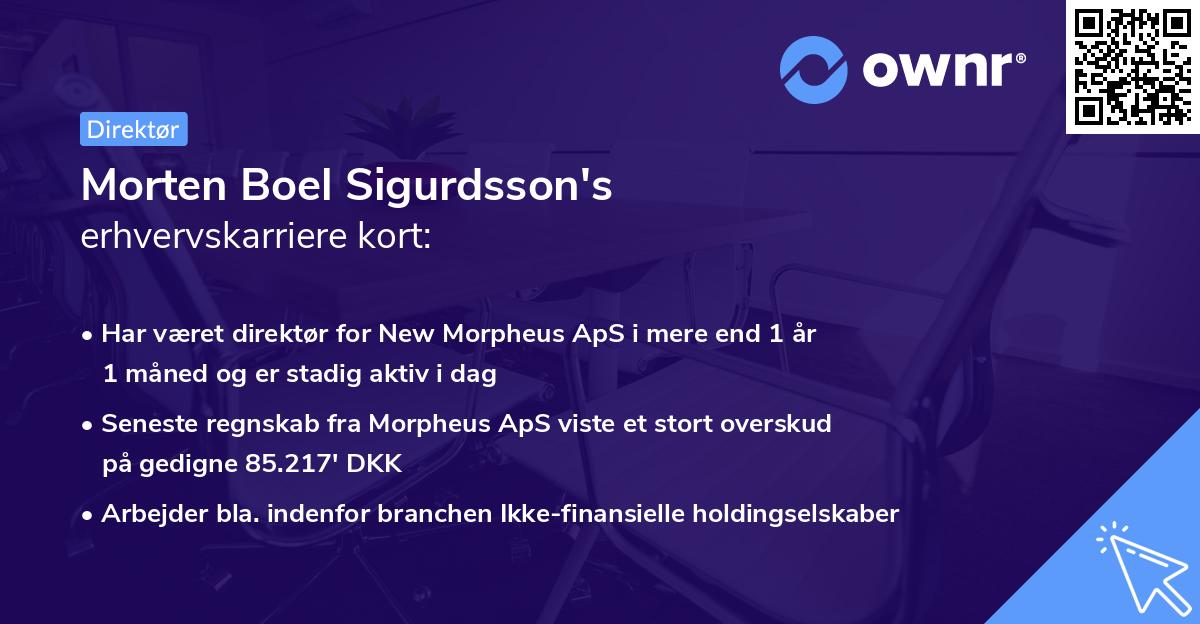 Morten Boel Sigurdsson's erhvervskarriere kort