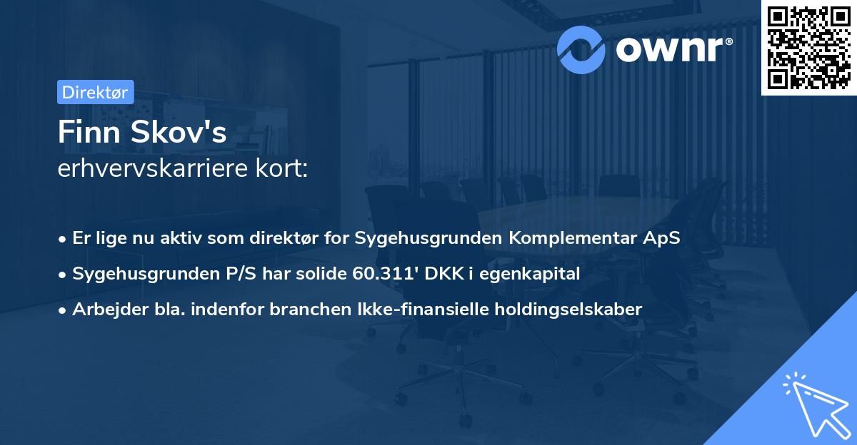 Finn Skov's erhvervskarriere kort