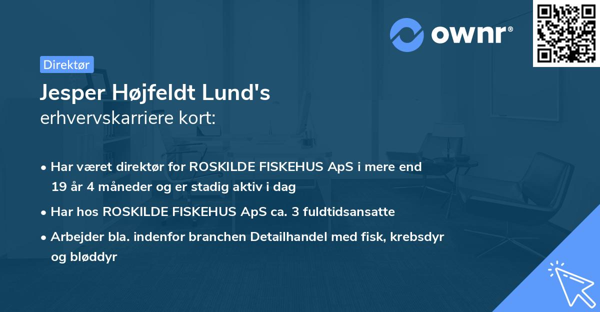 Jesper Højfeldt Lund's erhvervskarriere kort