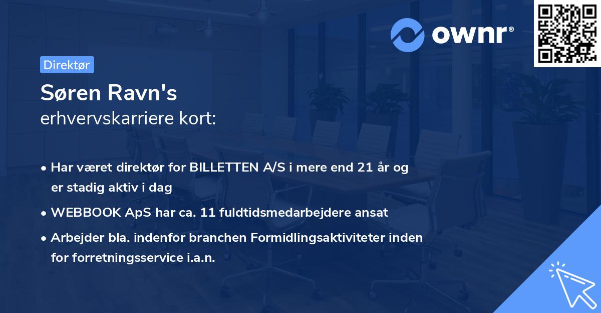 Søren Ravn's erhvervskarriere kort